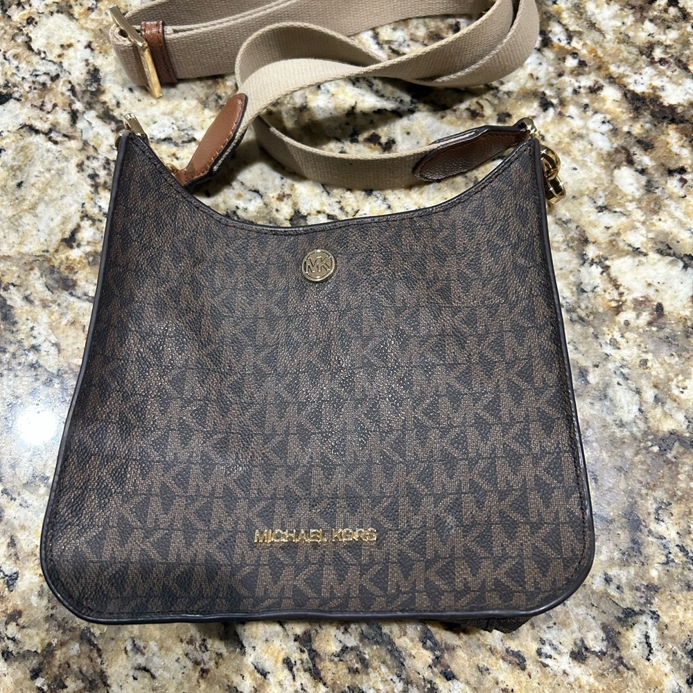 Michael Kors Signature Brown Crossbody Bag